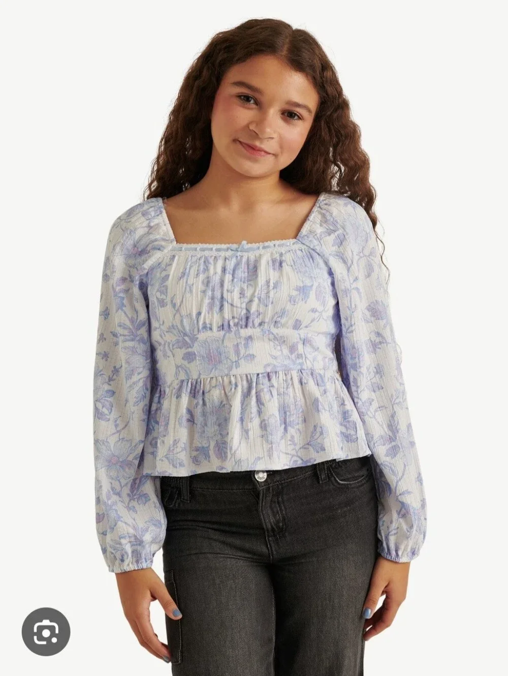 9/8/35. Girls Justice Peplum Pretty Top (NWT)